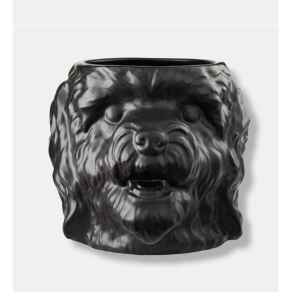 Set Of Two Black and Gold 3D Dog‎ Face Shaped Stoneware Coffee Mug 14oz - Picture 4 of 13